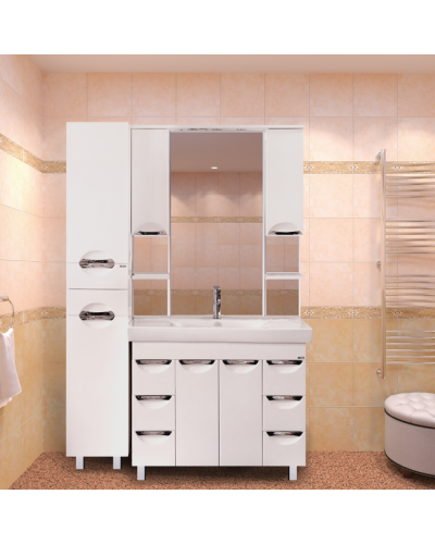 София -100 Тумба с 6  ящ. белая эмаль