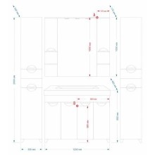 София -120 Тумба прямая белая эмаль
