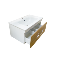 Турин -100 Тумба подвесная орех глянец/белый