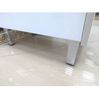 Фест - 60 Тумба 2 ящ. Белая эмаль Стекло