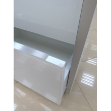 Фест - 80 Тумба 2 ящ. Белая эмаль Стекло