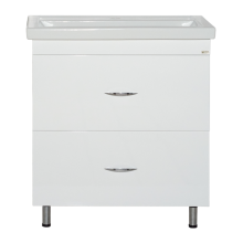 Фостер - 70 Тумба напольная с 2 ящ. белая