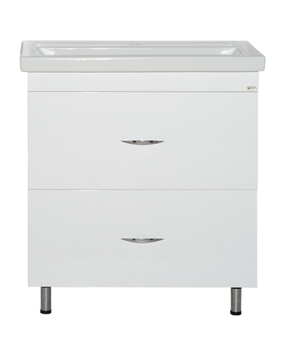 Фостер - 70 Тумба напольная с 2 ящ. белая