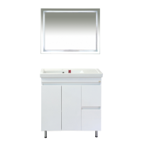 Фостер - 80 Тумба напольная с 2 ящ. "правое крыло" белая