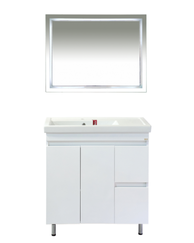 Фостер - 80 Тумба напольная с 2 ящ. "правое крыло" белая