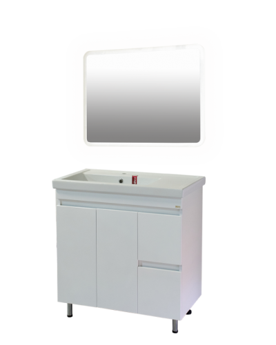 Фостер - 80 Тумба напольная с 2 ящ. "правое крыло" белая