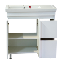 Фостер - 80 Тумба напольная с 2 ящ. "правое крыло" белая