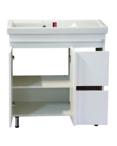 Фостер - 80 Тумба напольная с 2 ящ. "правое крыло" белая