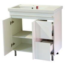 Фостер - 80 Тумба напольная с 2 ящ. "правое крыло" белая