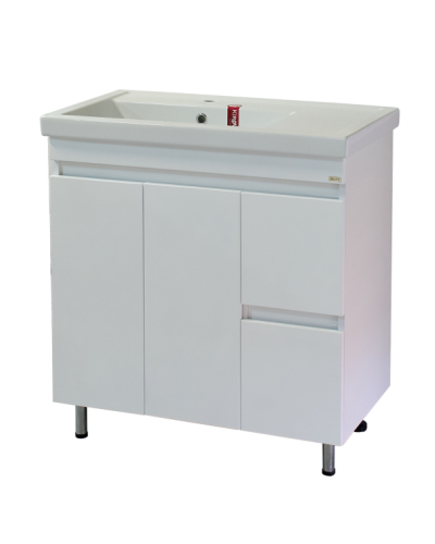 Фостер - 80 Тумба напольная с 2 ящ. "правое крыло" белая