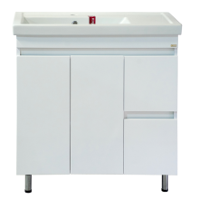 Фостер - 80 Тумба напольная с 2 ящ. "правое крыло" белая