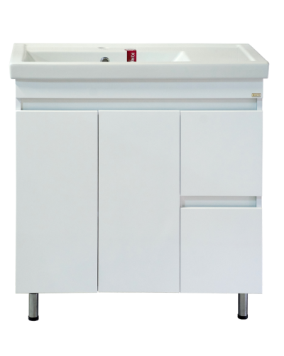 Фостер - 80 Тумба напольная с 2 ящ. "правое крыло" белая