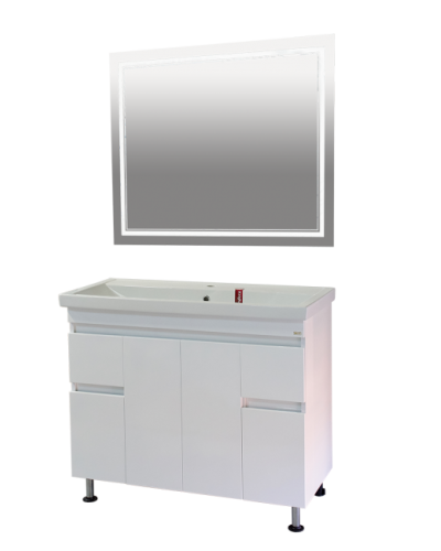 Фостер -100 Тумба напольная с 2 ящ. белая