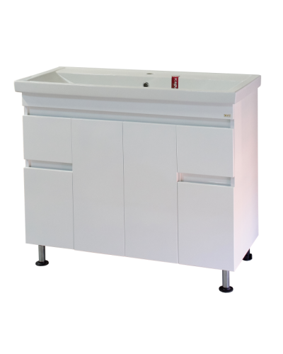 Фостер -100 Тумба напольная с 2 ящ. белая