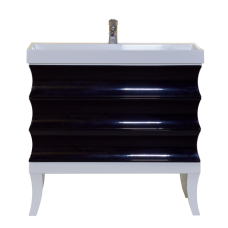 Чикаго -100 Тумба с 3 ящ. чёрно-белая