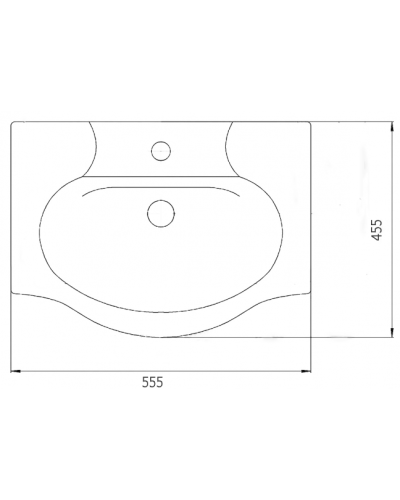 Элегия - 55 Тумба напольная прямая (ПВХ)