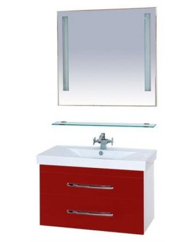 Эмилия -90 Тумба подвесная красная