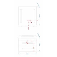 Эмилия -90 Тумба подвесная красная