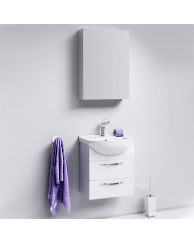 Тумба под раковину Aqwella Аллегро 50 Agr.01.05/2 подвесная Белая