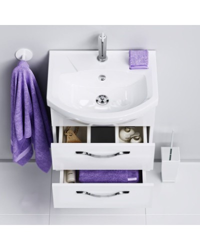 Тумба под раковину Aqwella Аллегро 50 Agr.01.05/2 подвесная Белая