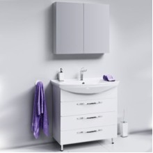 Тумба под раковину Aqwella Аллегро 85 Agr.01.08/3 Белая