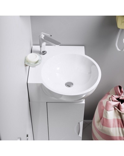 Тумба под раковину Aqwella Рио 45 Rio.01.04 угловая Белая