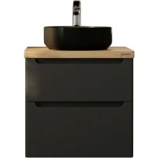 Тумба серый матовый 60 см Jorno Wood Wood.01.60/P/GR + Wood.06.60/LW