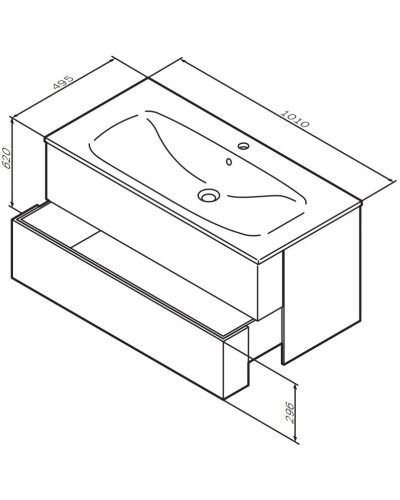 Тумба белый глянец 100 см Am.Pm Spirit V2.0 M70AFHX1002WG