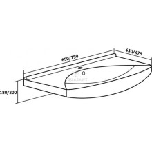 Джулия - 75 Тумба прямая белая White О