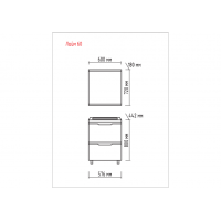 Лайм - 60 Тумба напольная  с 2 ящ. комбинированная О