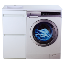 Фостер - 40 Тумба напольная 2 ящ. под стиральную машину, белая