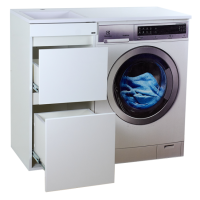 Фостер - 40 Тумба напольная 2 ящ. под стиральную машину, белая