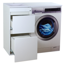 Фостер - 40 Тумба напольная 2 ящ. под стиральную машину, белая