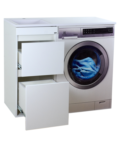 Фостер - 40 Тумба напольная 2 ящ. под стиральную машину, белая