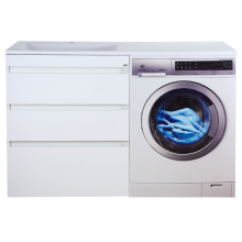 Фостер - 70 Тумба напольная 3 ящ. под стиральную машину, белая