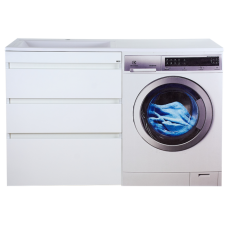 Фостер - 70 Тумба напольная 3 ящ. под стиральную машину, белая