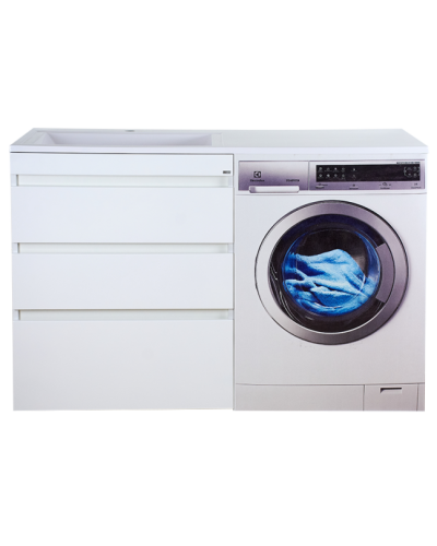 Фостер - 70 Тумба напольная 3 ящ. под стиральную машину, белая