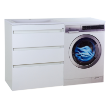 Фостер - 70 Тумба напольная 3 ящ. под стиральную машину, белая