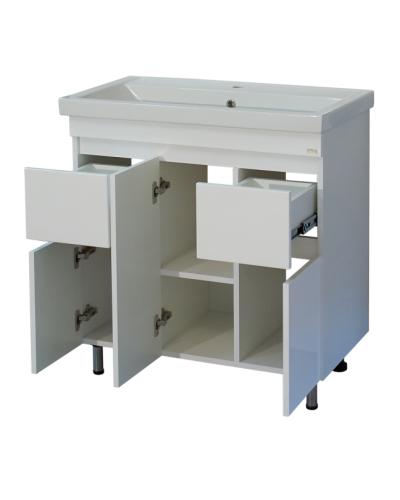 Фостер - 80 Тумба напольная с 2 ящ. белая О