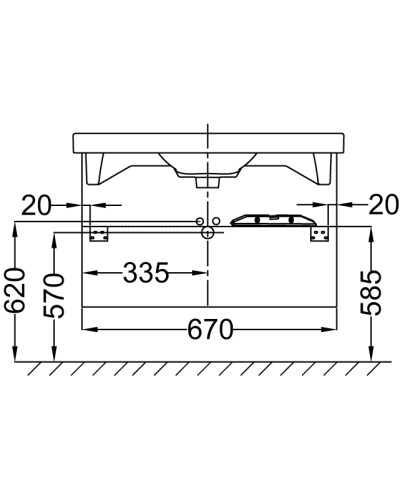 Тумба под раковину Jacob Delafon Odeon Up 70 EB860-N18 подвесная Белая