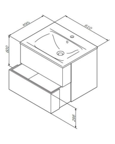 Тумба белый глянец 60 см Am.Pm Spirit V2.0 M70AFHX0602WG