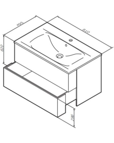 Тумба белый глянец 80 см Am.Pm Spirit V2.0 M70AFHX0802WG