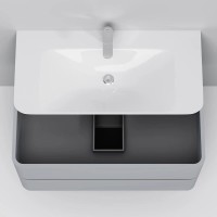 Тумба серый шелк глянец 100 см Am.Pm Sensation M30FHX1002FG