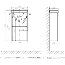 Тумба дуб санремо 38,5 см Velvex Estea tpEST.40.1D-234