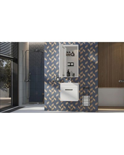 Тумба белый матовый 49,3 см Velvex Estea tpEST.50.1Y-233