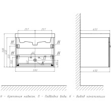 Тумба белый матовый 59,3 см Velvex Estea tpEST.60.1Y-233