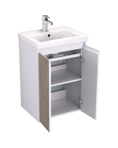 Тумба белый матовый/шатанэ 48,9 см Velvex Klaufs tpKLA.50.2D-617.216