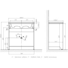 Тумба черный матовый/шатанэ 78,9 см Velvex Klaufs tnKLA.80.2Y-617.217
