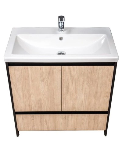 Тумба черный матовый/шатанэ 78,9 см Velvex Klaufs tnKLA.80.2D.1Y-617.217