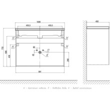 Тумба белый матовый 99,1 см Velvex Klaufs tpKLA.100.2Y.NEW-616.216